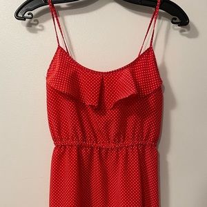 Red pock a dot dress